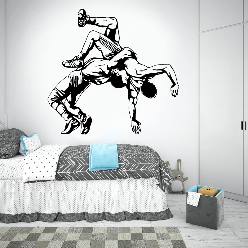 Home Gym On Wall - Наклейки на стену с изображением борцов,