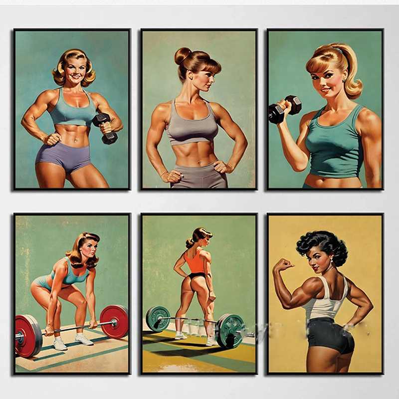 Home Gym On Wall - Плакат и печать на холсте, бодибилдинг,