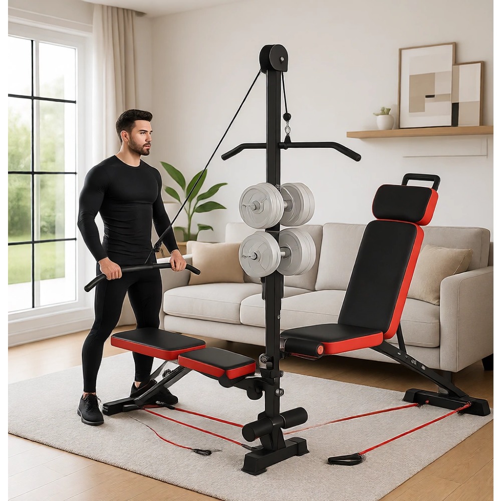 Home Gym Pulley System - Многофункциональная силовая скамья с системой роликов
