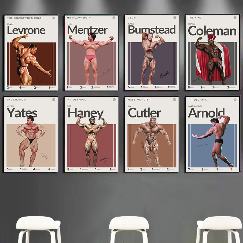 Home Gym On Wall - Мотивация Бодибилдер Плакат Bumstead Coleman Mr