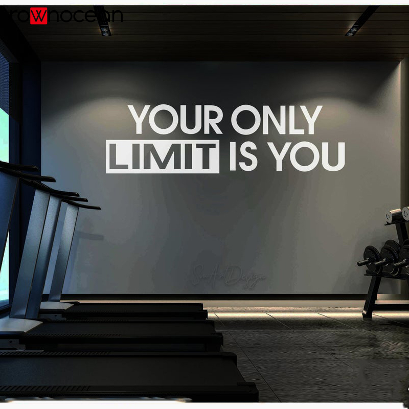Home Gym On Wall - Наклейка на стену Your only limit