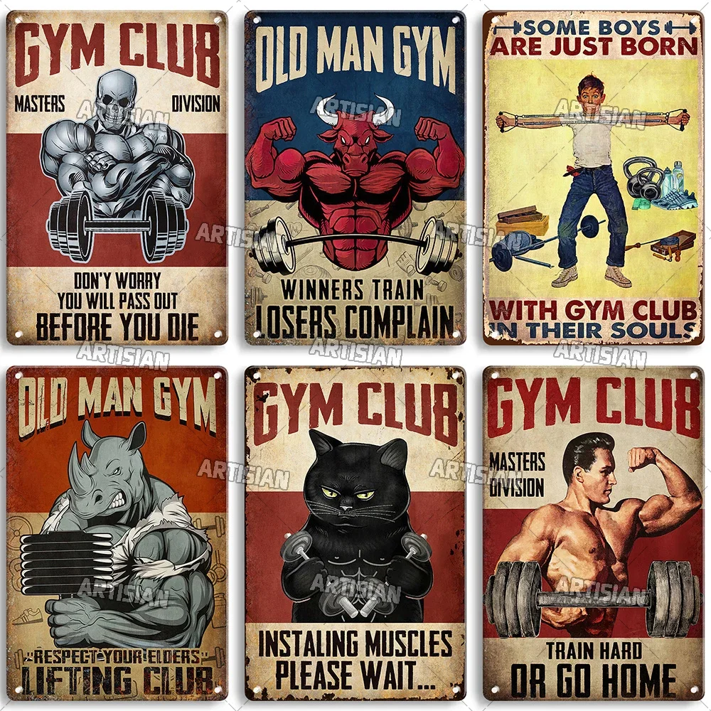 Винтажная металлическая таблич – обзор и цена Home Gym On Wall