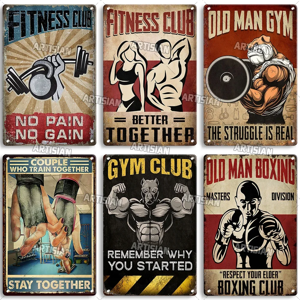 Винтажная металлическая таблич – обзор и цена Home Gym On Wall