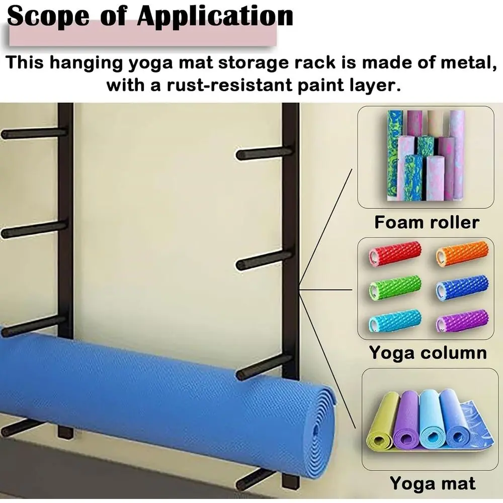 Настенная металлическая стойка – обзор и цена Home Gym Yoga Storage