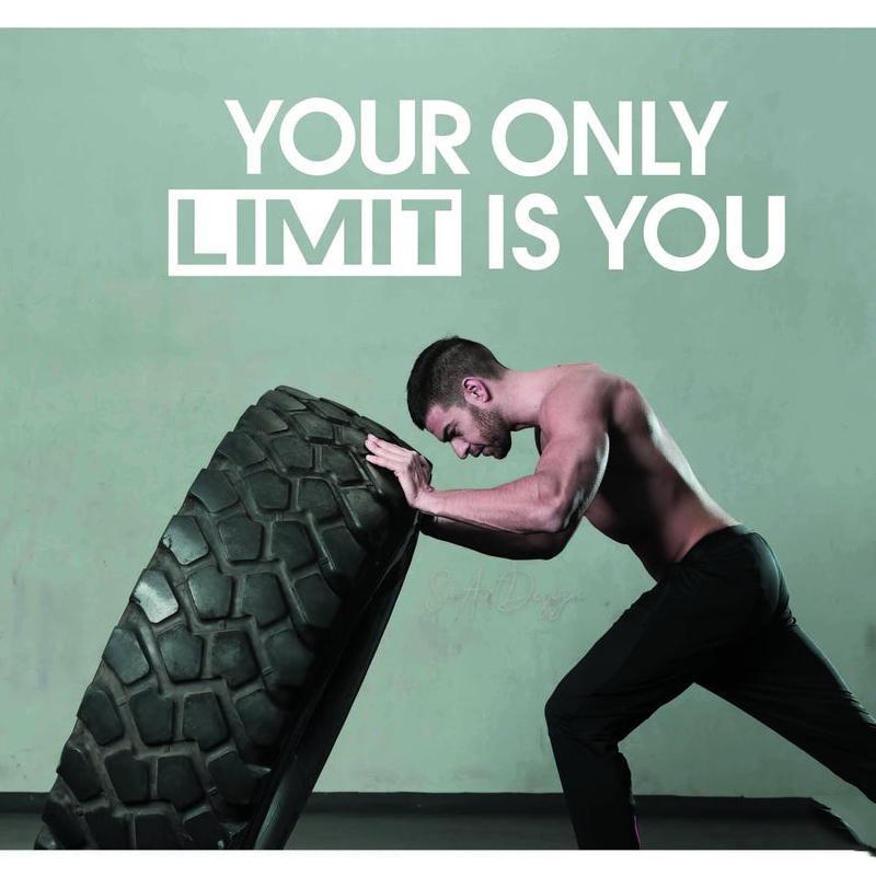 Наклейка на стену Your only li – обзор и цена Home Gym On Wall