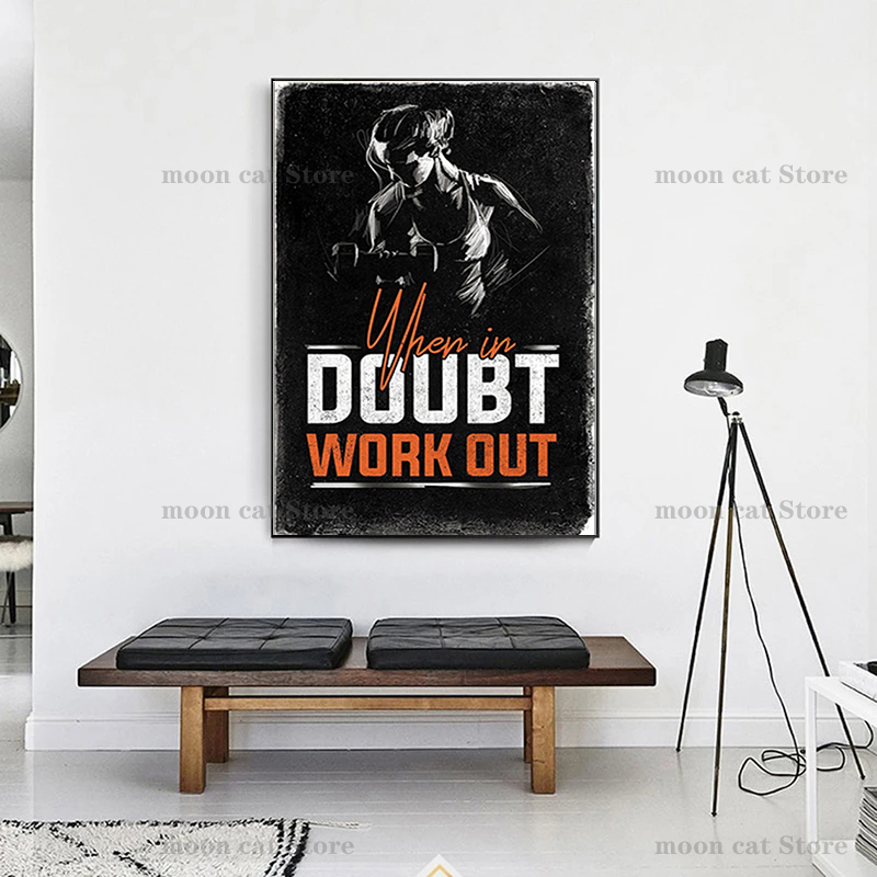Спортивный постер для фитнеса, – обзор и цена Home Gym On Wall